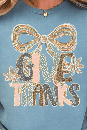 Give Thanks Coquette Ready To Press DTF Transfer - Wholesale Accessory Market