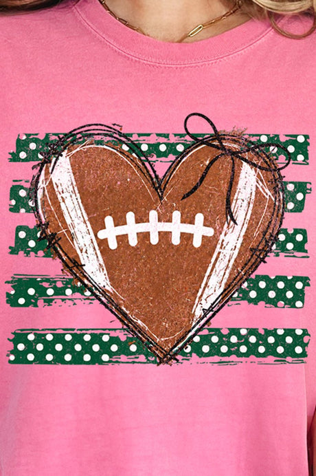 Green Football Sweetheart Ready To Press DTF Transfer - Wholesale Accessory Market