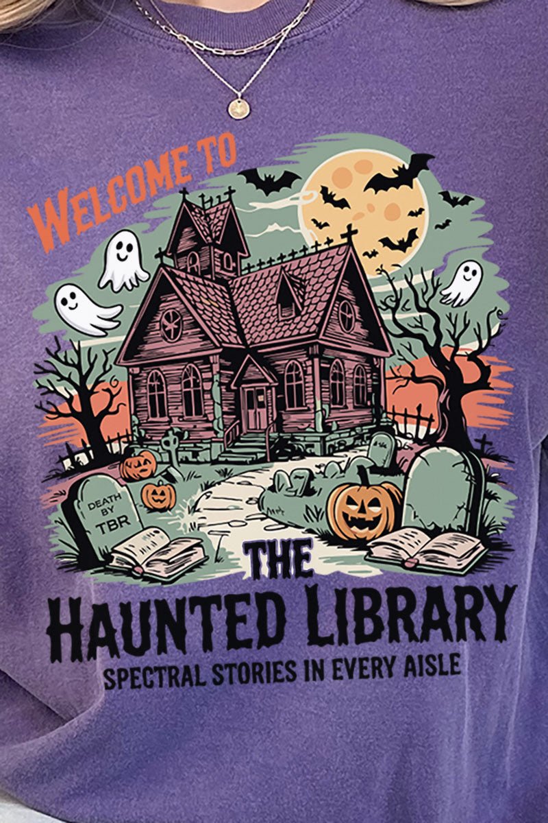 Haunted Library Ready To Press DTF Transfer - Wholesale Accessory Market