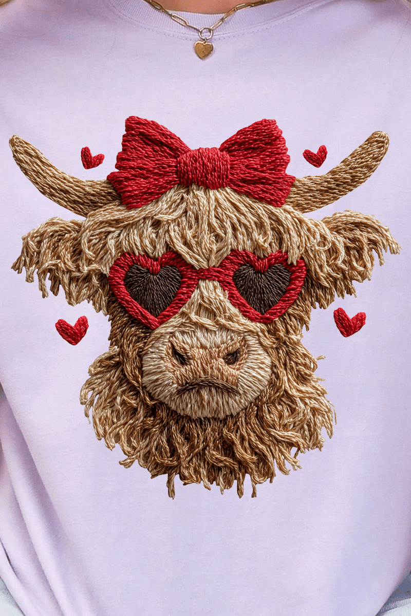 Heartbreaking Heifer Faux Yarn Ready To Press DTF Transfer - Wholesale Accessory Market