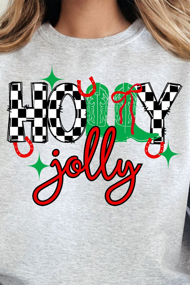 Holly Jolly Boots Ready To Press DTF Transfer - Wholesale Accessory Market