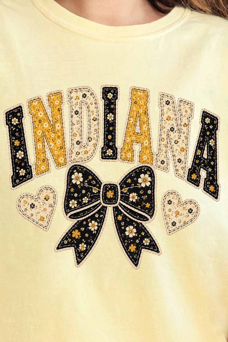 Indiana Blooming Bow Ready To Press DTF Transfer - Wholesale Accessory Market