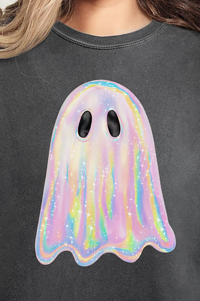 Iridescent Boo Ghost Ready To Press DTF Transfer - Wholesale Accessory Market
