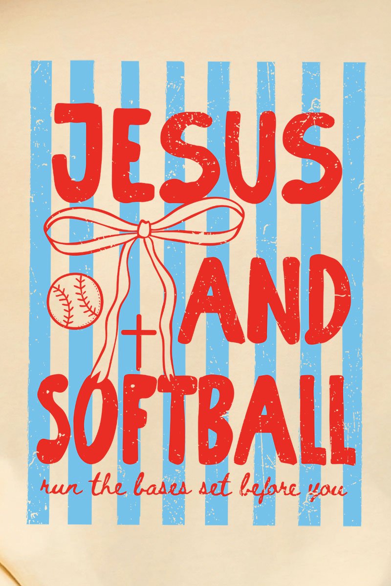 Jesus And Softball Ready To Press DTF Transfer - Wholesale Accessory Market