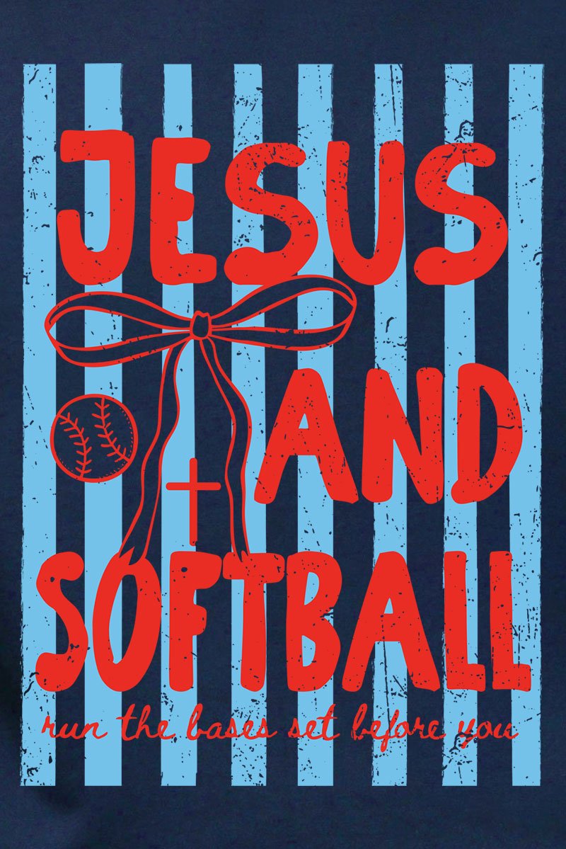 Jesus And Softball Ready To Press DTF Transfer - Wholesale Accessory Market