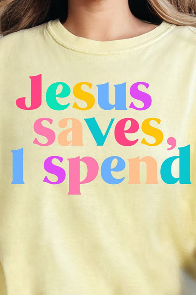 Jesus Saves, I Spend Ready To Press DTF Transfer - Wholesale Accessory Market