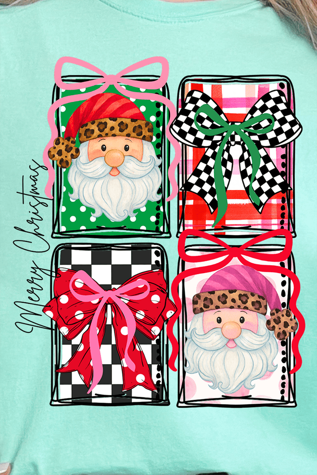 Merry Christmas Leopard Doodle Ready To Press DTF Transfer - Wholesale Accessory Market