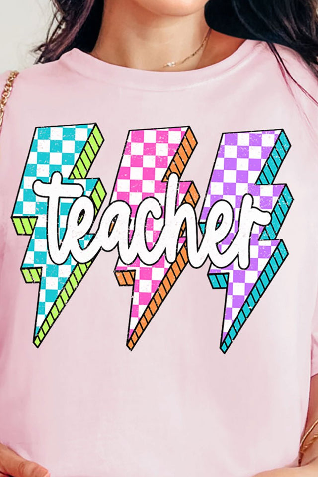 Neon Lightning Teacher Ready To Press DTF Transfer - Wholesale Accessory Market