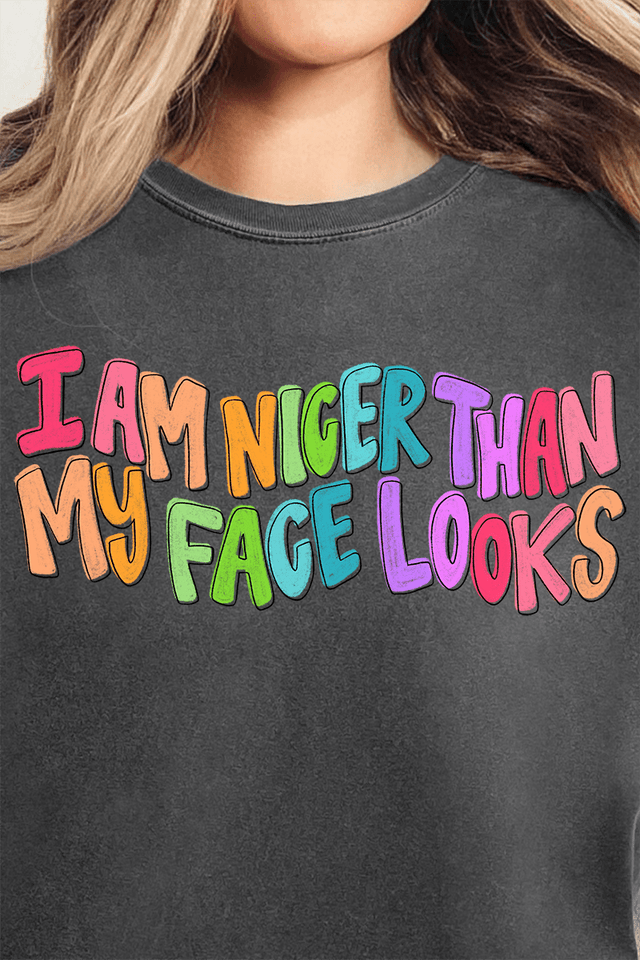 Nicer Than My Face Looks Ready To Press DTF Transfer - Wholesale Accessory Market