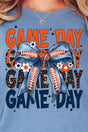 Orange & Blue Stacked Gameday Ready To Press DTF Transfer - Wholesale Accessory Market