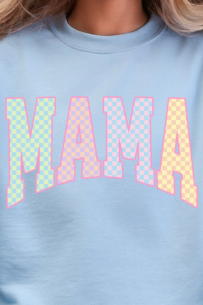 Pastel Checkered Mama Ready To Press DTF Transfer - Wholesale Accessory Market