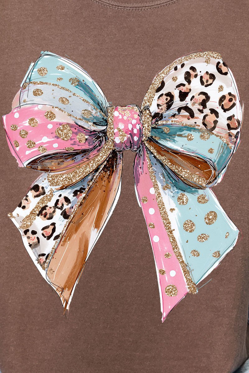 Pastel Leopard Bow Ready To Press DTF Transfer - Wholesale Accessory Market