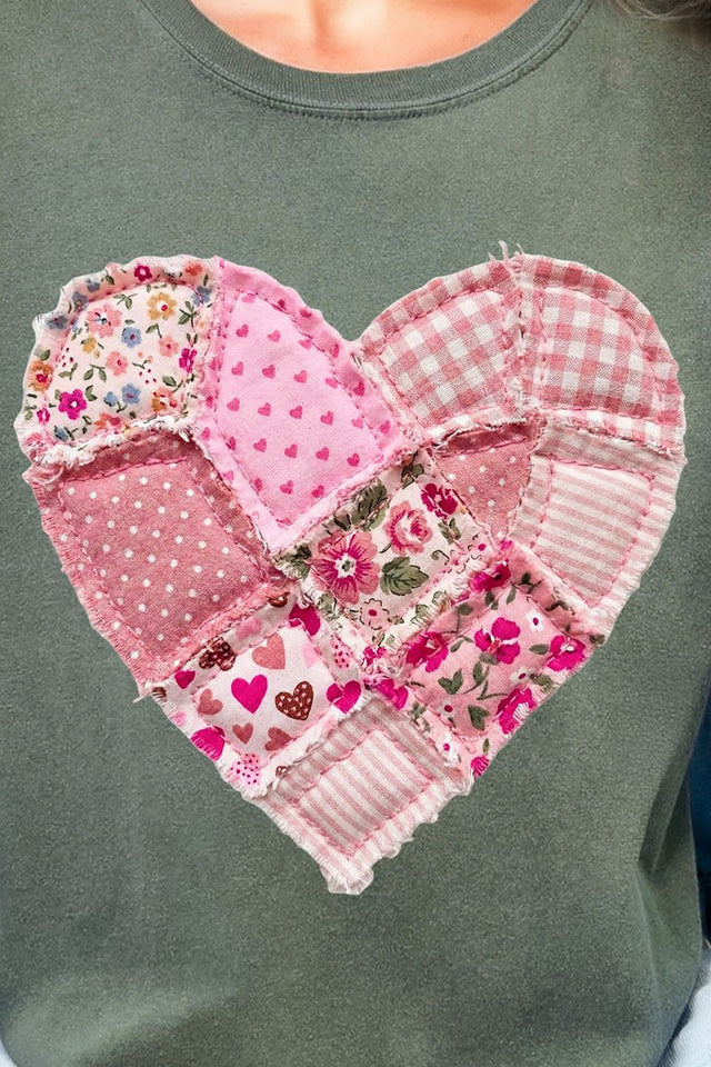 Patchwork Heart Ready To Press DTF Transfer - Wholesale Accessory Market