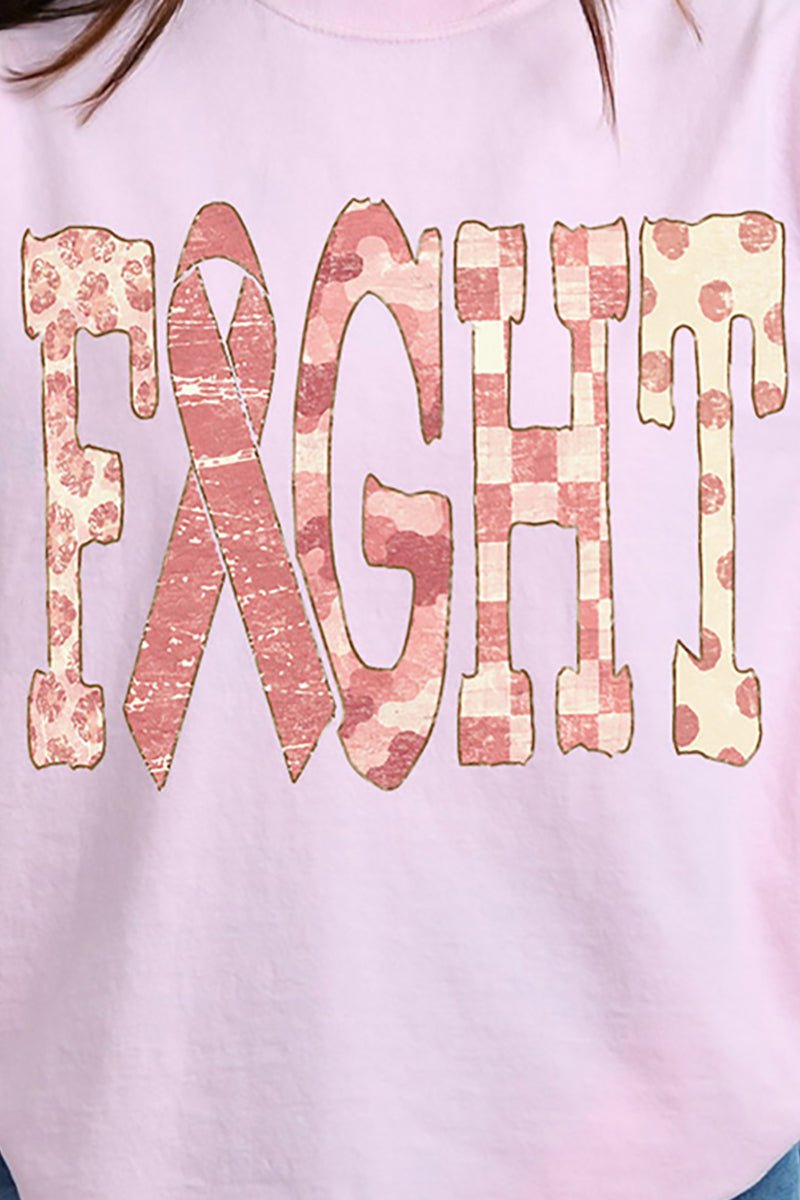 Pink Patterned Fight Ready To Press DTF Transfer - Wholesale Accessory Market
