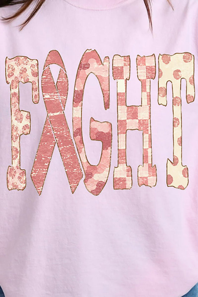 Pink Patterned Fight Ready To Press DTF Transfer - Wholesale Accessory Market