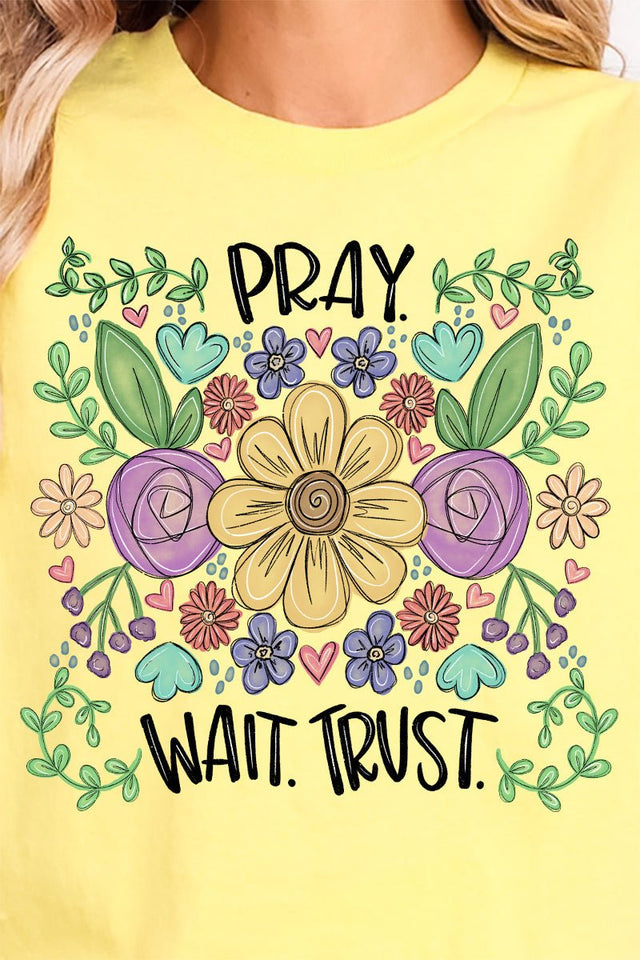 Pray Wait Trust Ready To Press DTF Transfer - Wholesale Accessory Market