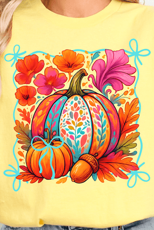 Pumpkins And Petals Ready To Press DTF Transfer - Wholesale Accessory Market