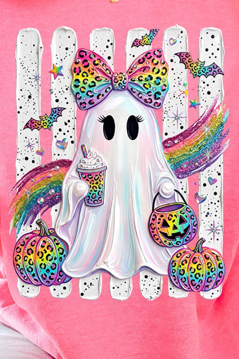 Rainbow Glam Ghost Ready To Press DTF Transfer - Wholesale Accessory Market