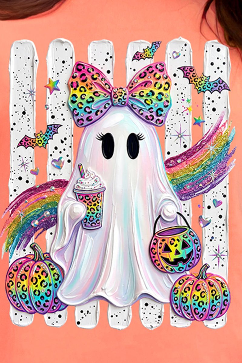 Rainbow Glam Ghost Ready To Press DTF Transfer - Wholesale Accessory Market
