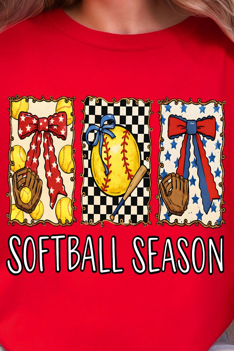 Softball Season Ribbon Ready To Press DTF Transfer - Wholesale Accessory Market
