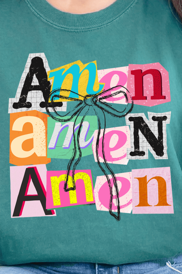 Stacked Amen Coquette Ready To Press DTF Transfer - Wholesale Accessory Market