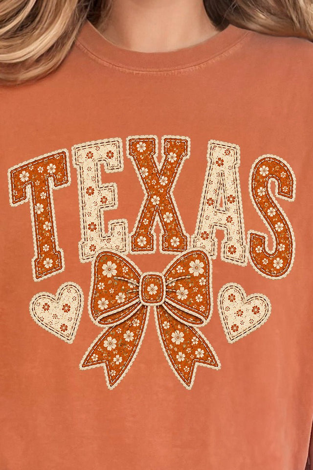 Texas Blooming Bow Ready To Press DTF Transfer - Wholesale Accessory Market
