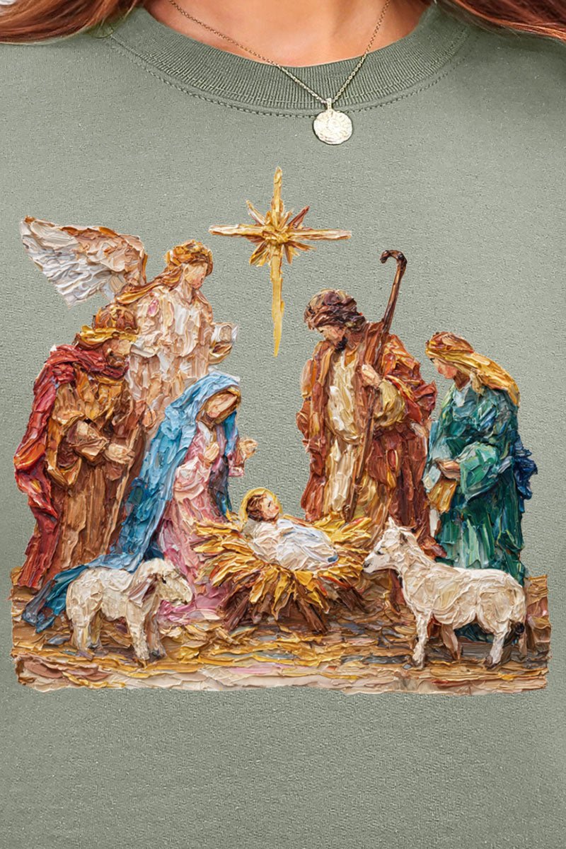 The Painted Nativity Scene Ready To Press DTF Transfer - Wholesale Accessory Market