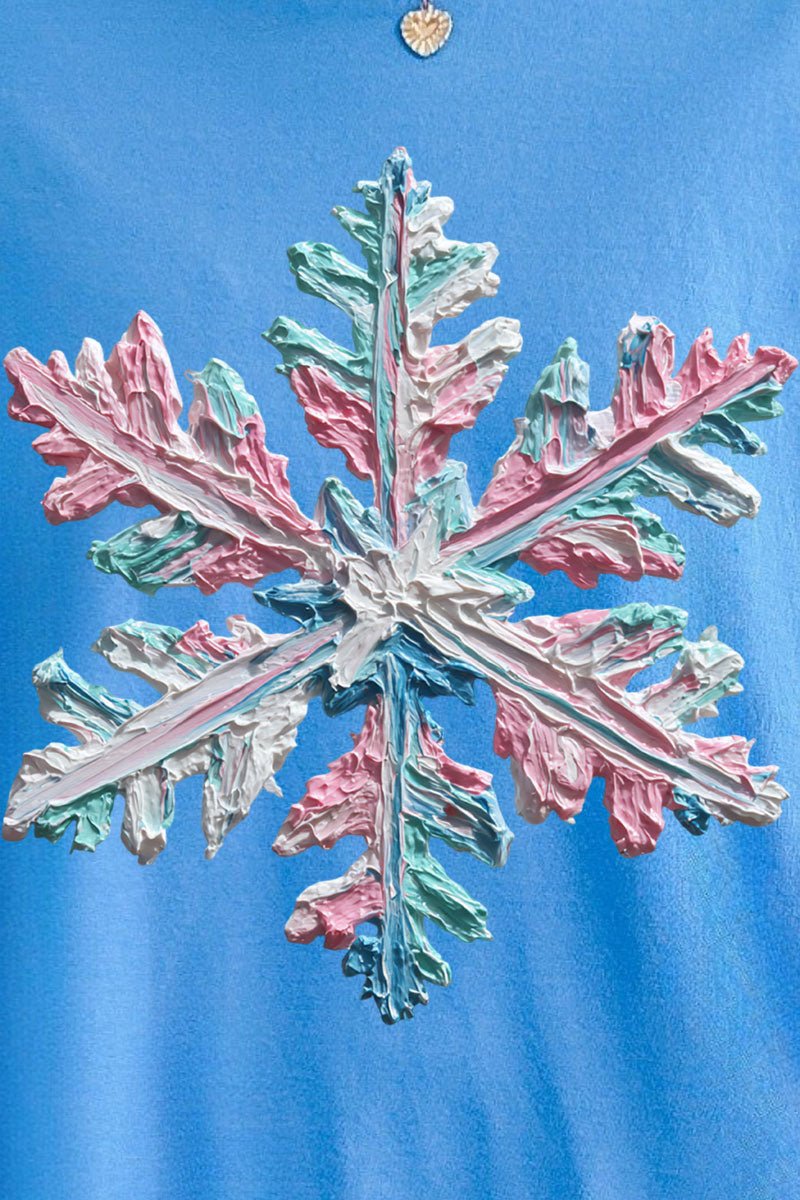 The Painted Snowflake Ready To Press DTF Transfer - Wholesale Accessory Market