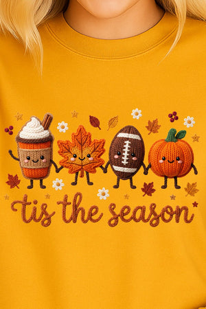 Tis the Season Faux Knit Collage Ready To Press DTF Transfer - Wholesale Accessory Market