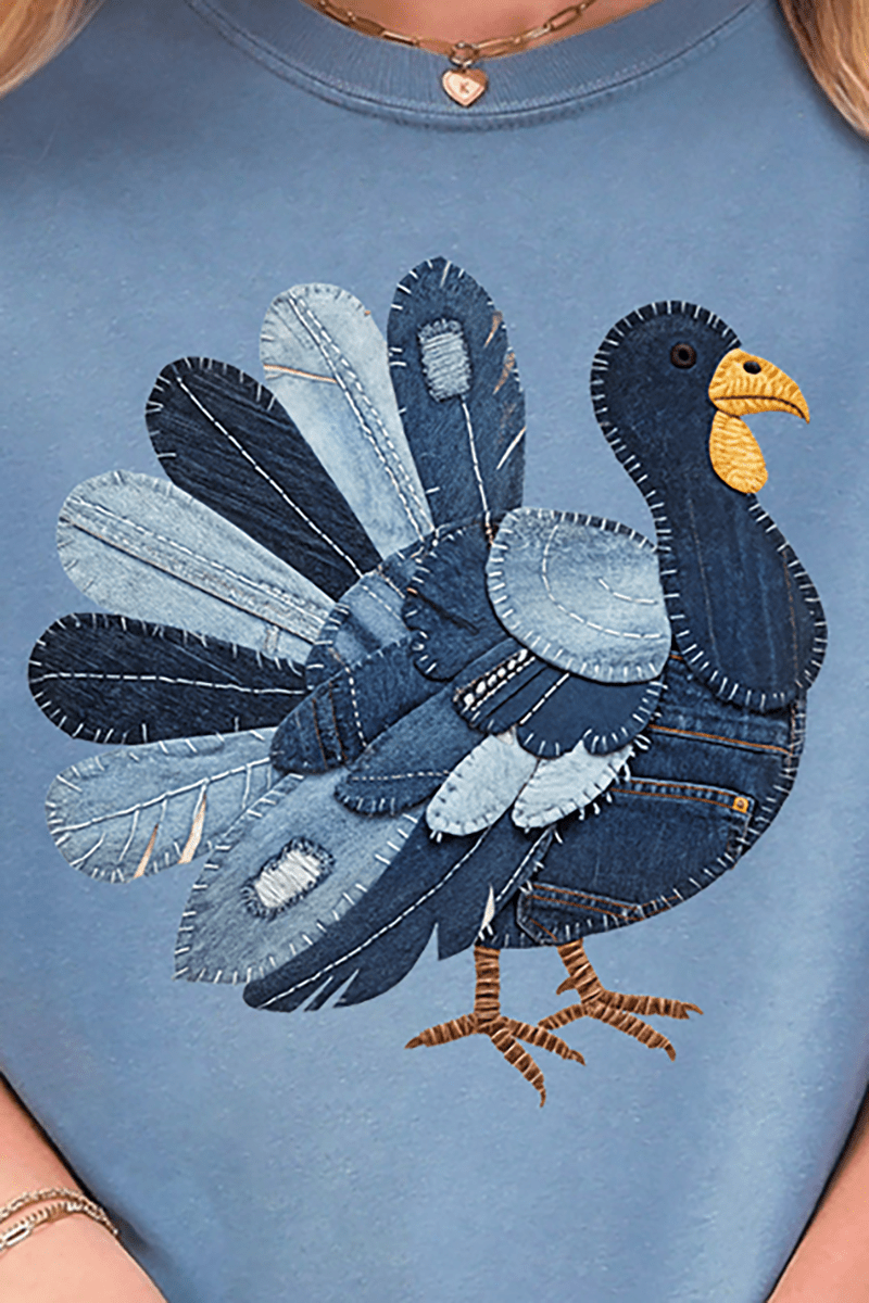 Turkey In Stitches Ready To Press DTF Transfer - Wholesale Accessory Market