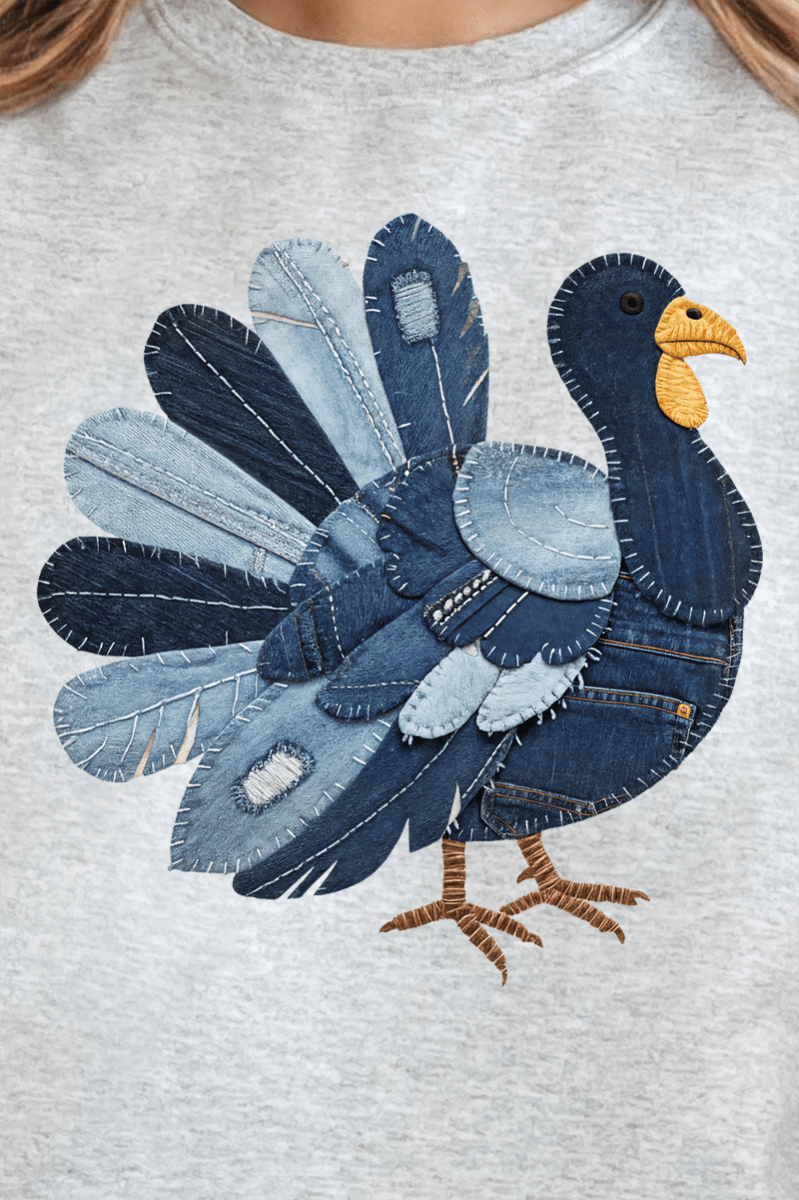 Turkey In Stitches Ready To Press DTF Transfer - Wholesale Accessory Market