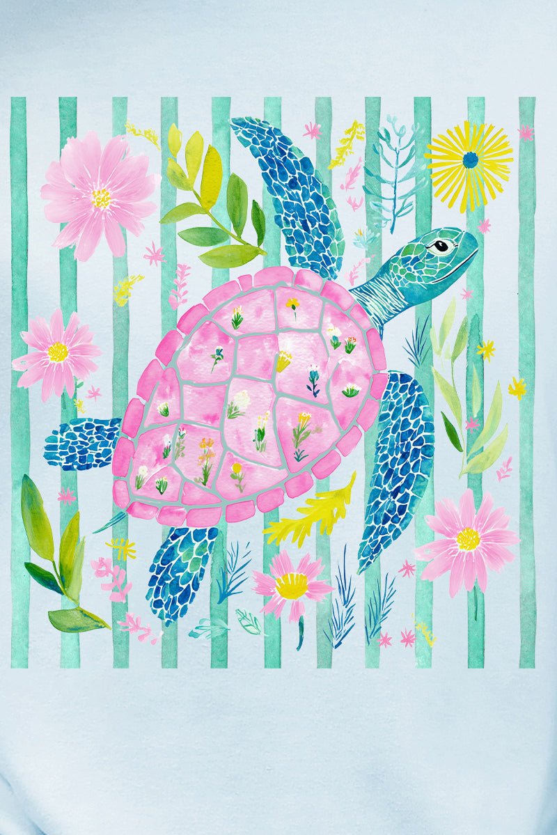 Turtle Coastal Garden Ready To Press DTF Transfer - Wholesale Accessory Market