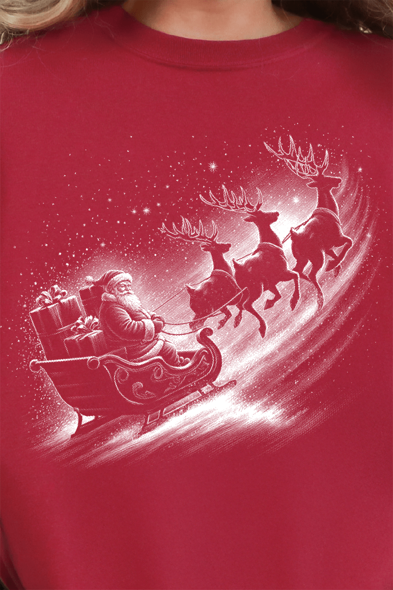 Vintage Santa Sleigh Ready To Press DTF Transfer - Wholesale Accessory Market