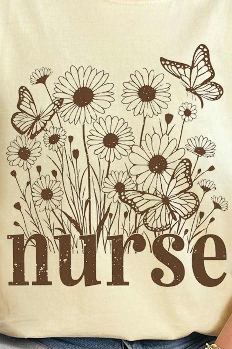 Wildflower Nurse Ready To Press DTF Transfer - Wholesale Accessory Market