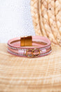 Viola Pink Infiniti Goldtone Multi - Strand Magnetic Bracelet - Wholesale Accessory Market