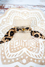 Shiny Luxe Crystal Drama Ready Leopard Scarf Goldtone Cuff Bracelet - Wholesale Accessory Market