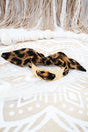 Viola Fierce Edge Leopard Scarf Goldtone Cuff Bracelet - Wholesale Accessory Market