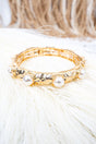 Shiny Luxe Signature Social Pearl Station Bracelet - Wholesale Accessory Market