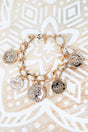 Viola Status Symbol White Ribboned Chain Charm Bracelet - Wholesale Accessory Market
