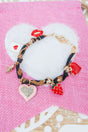 Shiny Luxe Wild Romance Leopard Fabric Charm Bracelet - Wholesale Accessory Market