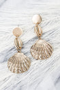 Viola Seashell Serenade Goldtone Earrings - Wholesale Accessory Market