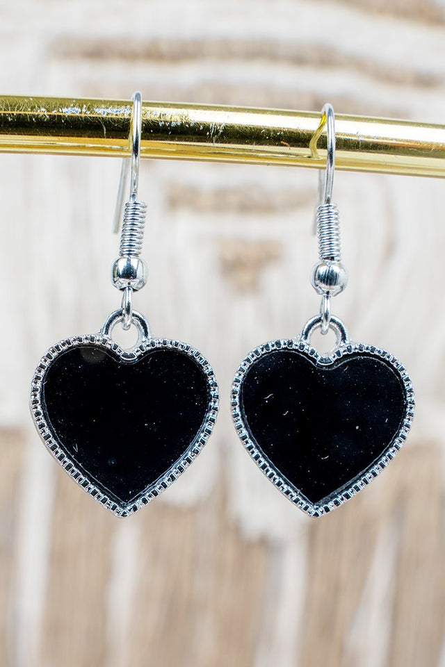 Viola Black Hearts Aglow Earrings - Wholesale Accessory Market