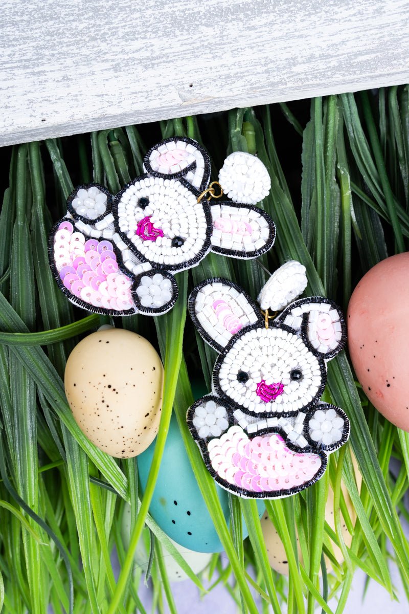 Viola Hoppy Egg Hunting Seed Bead Earrings - Wholesale Accessory Market