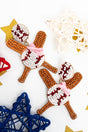 Viola Batter Up Bow Seed Bead Stud Earrings - Wholesale Accessory Market