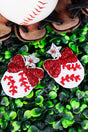 Viola Bejeweled Baseball Seed Bead Stud Earrings - Wholesale Accessory Market