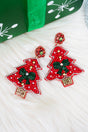 Viola All Spruced Up Red Seed Bead Earrings - Wholesale Accessory Market
