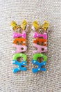 Shiny Luxe Teach Time Coquette Earrings - Wholesale Accessory Market