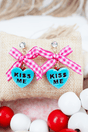 Blue 'Kiss Me' Hearts In A Knot Earrings - Wholesale Accessory Market