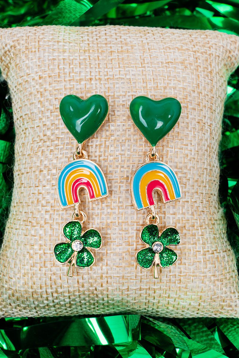 Shiny Luxe Lucky Charm Shimmer Earrings - Wholesale Accessory Market