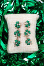 Shiny Luxe Irish Heart & Soul Green & Goldtone Earrings - Wholesale Accessory Market